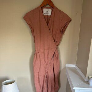 Not Perfect Linen Margaret wrap jumpsuit